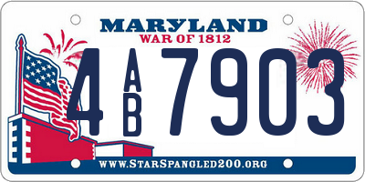 MD license plate 4AB7903