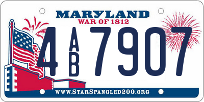 MD license plate 4AB7907