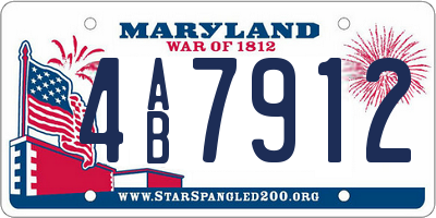 MD license plate 4AB7912