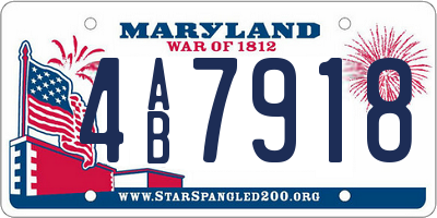 MD license plate 4AB7918