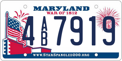 MD license plate 4AB7919