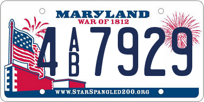 MD license plate 4AB7929