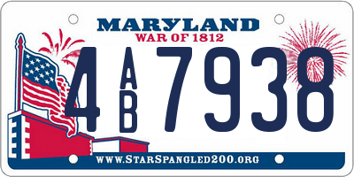MD license plate 4AB7938