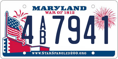 MD license plate 4AB7941