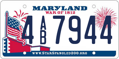 MD license plate 4AB7944
