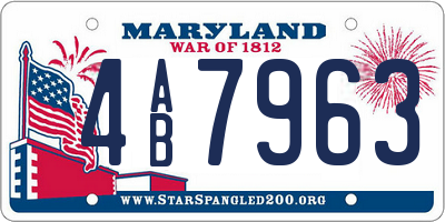 MD license plate 4AB7963