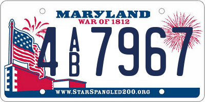 MD license plate 4AB7967