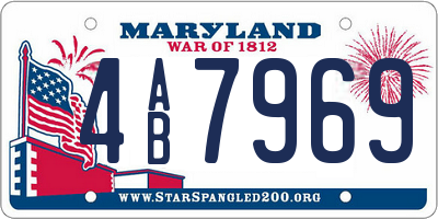 MD license plate 4AB7969