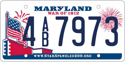 MD license plate 4AB7973