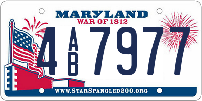 MD license plate 4AB7977