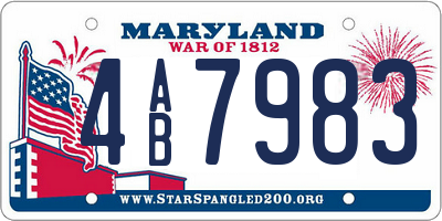 MD license plate 4AB7983
