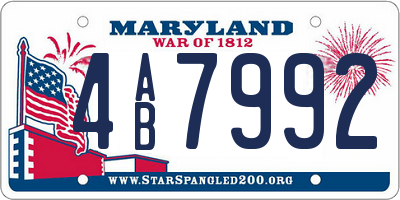 MD license plate 4AB7992