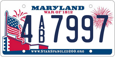 MD license plate 4AB7997