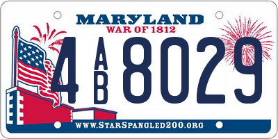 MD license plate 4AB8029