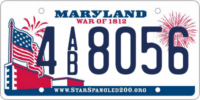 MD license plate 4AB8056