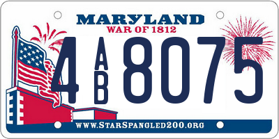 MD license plate 4AB8075