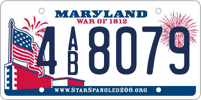MD license plate 4AB8079