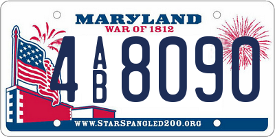 MD license plate 4AB8090