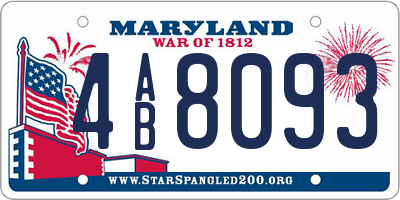 MD license plate 4AB8093