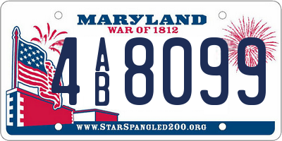 MD license plate 4AB8099
