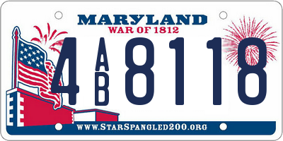 MD license plate 4AB8118