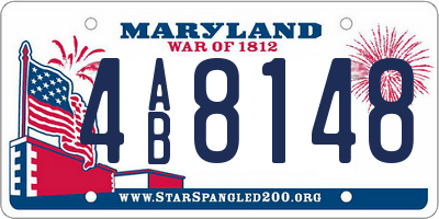 MD license plate 4AB8148