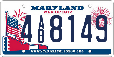 MD license plate 4AB8149