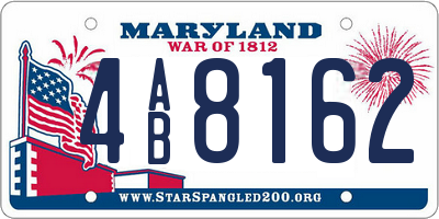 MD license plate 4AB8162