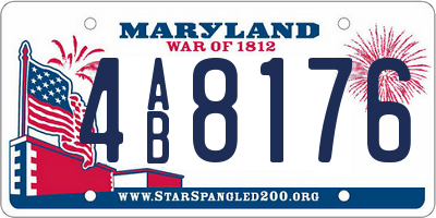 MD license plate 4AB8176