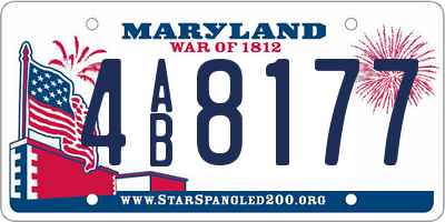 MD license plate 4AB8177