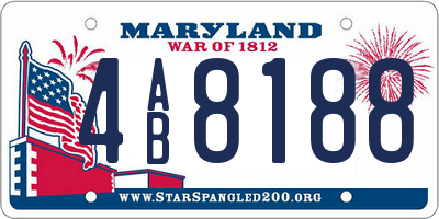 MD license plate 4AB8188