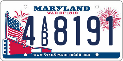 MD license plate 4AB8191