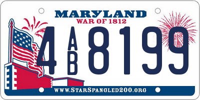 MD license plate 4AB8199