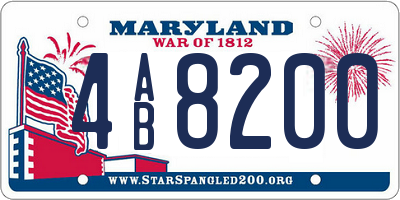 MD license plate 4AB8200