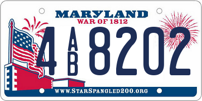 MD license plate 4AB8202