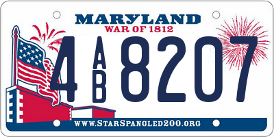 MD license plate 4AB8207