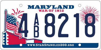 MD license plate 4AB8218