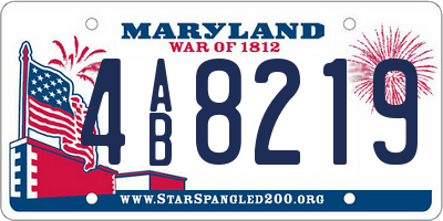 MD license plate 4AB8219