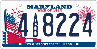 MD license plate 4AB8224