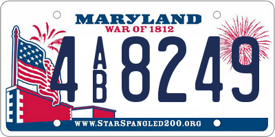 MD license plate 4AB8249