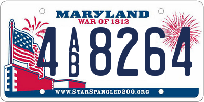 MD license plate 4AB8264