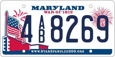 MD license plate 4AB8269