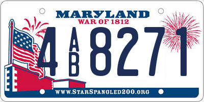 MD license plate 4AB8271
