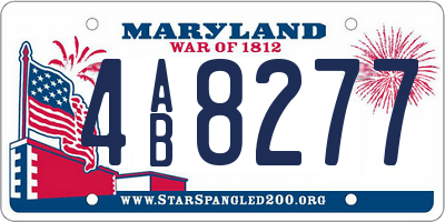 MD license plate 4AB8277