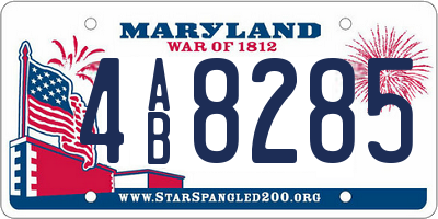 MD license plate 4AB8285