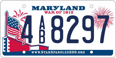 MD license plate 4AB8297
