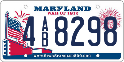 MD license plate 4AB8298