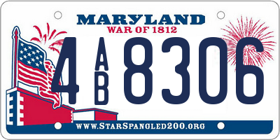 MD license plate 4AB8306