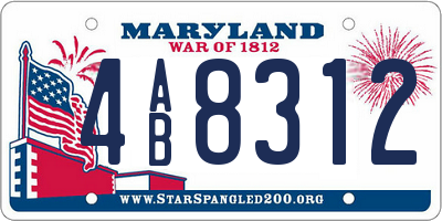 MD license plate 4AB8312