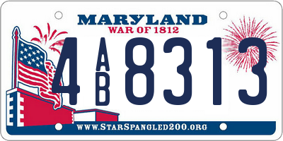 MD license plate 4AB8313